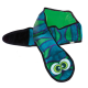 Outward Hound Invincible Snake 6 Squeak - Blue/Green 
