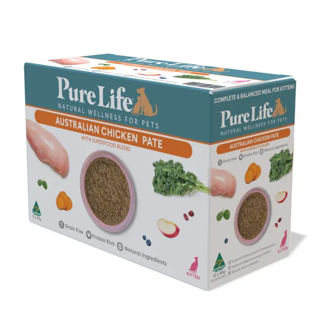 Pure Life Chicken Pate For Kittens - 12pk 