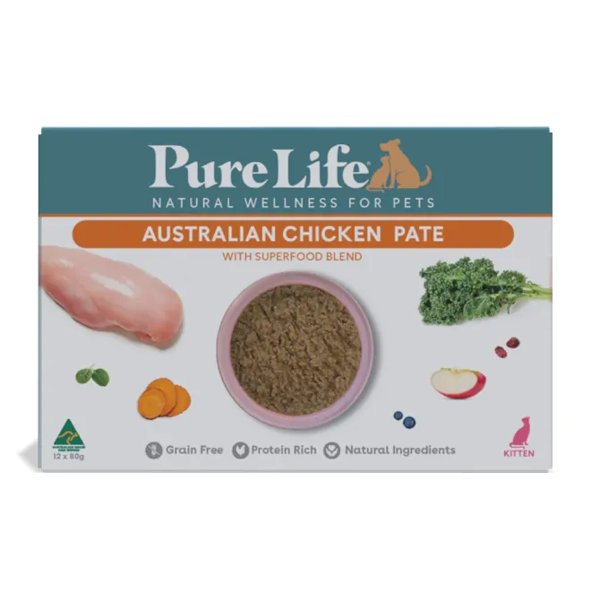 Pure Life Chicken Pate For Kittens - 12pk 