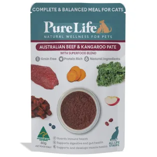 Pure Life Cat Beef & Kangaroo Pate 12pk 