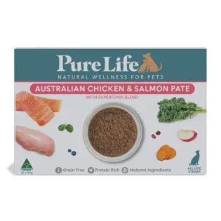 Pure Life Cat Chicken and Salmon Pate 12pk 