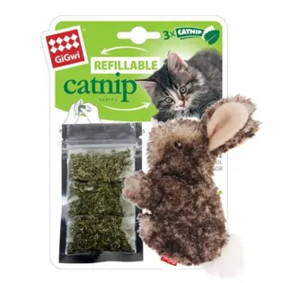 GiGwi Refillable Catnip Rabbit - Natural 